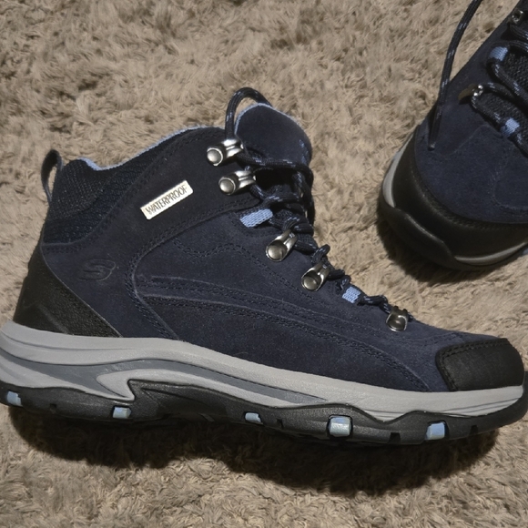 Skechers Trego Alpine Hiking Walking Boots Navy - Picture 4 of 11